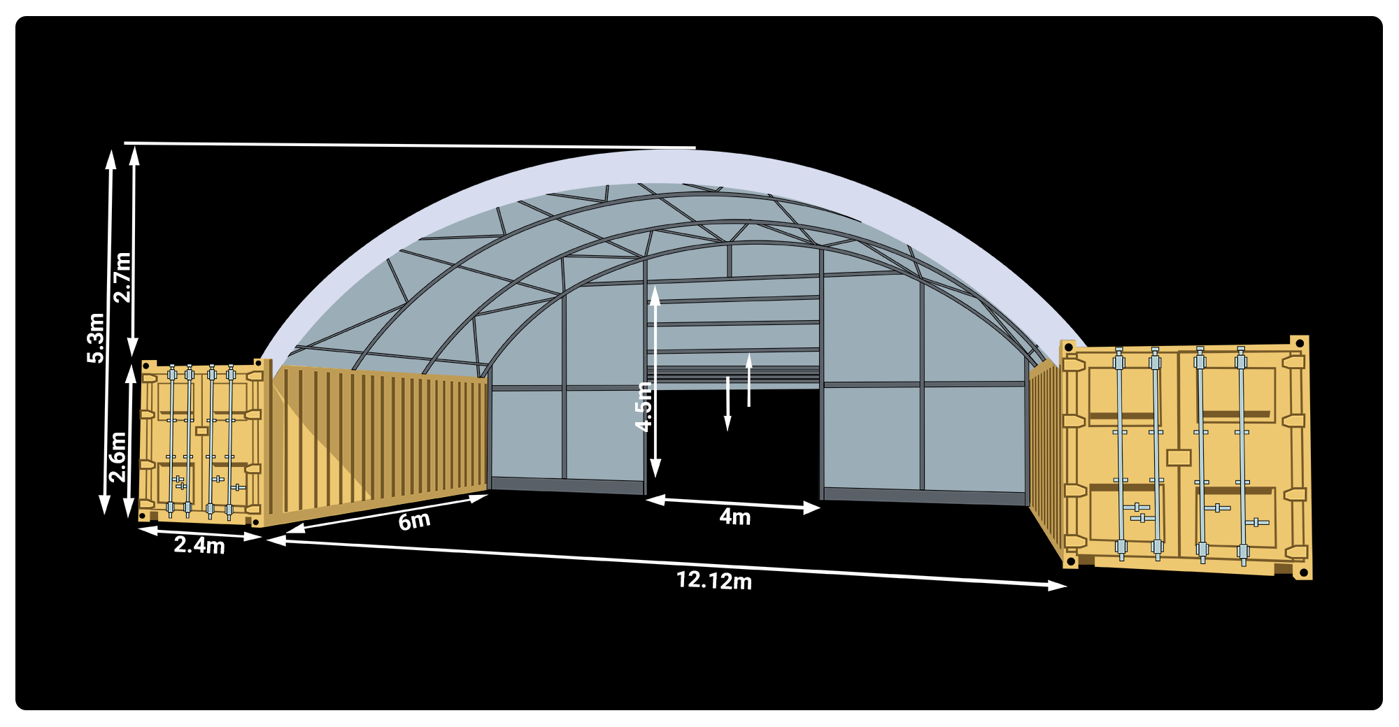 12m x 20ft Tough Shelter