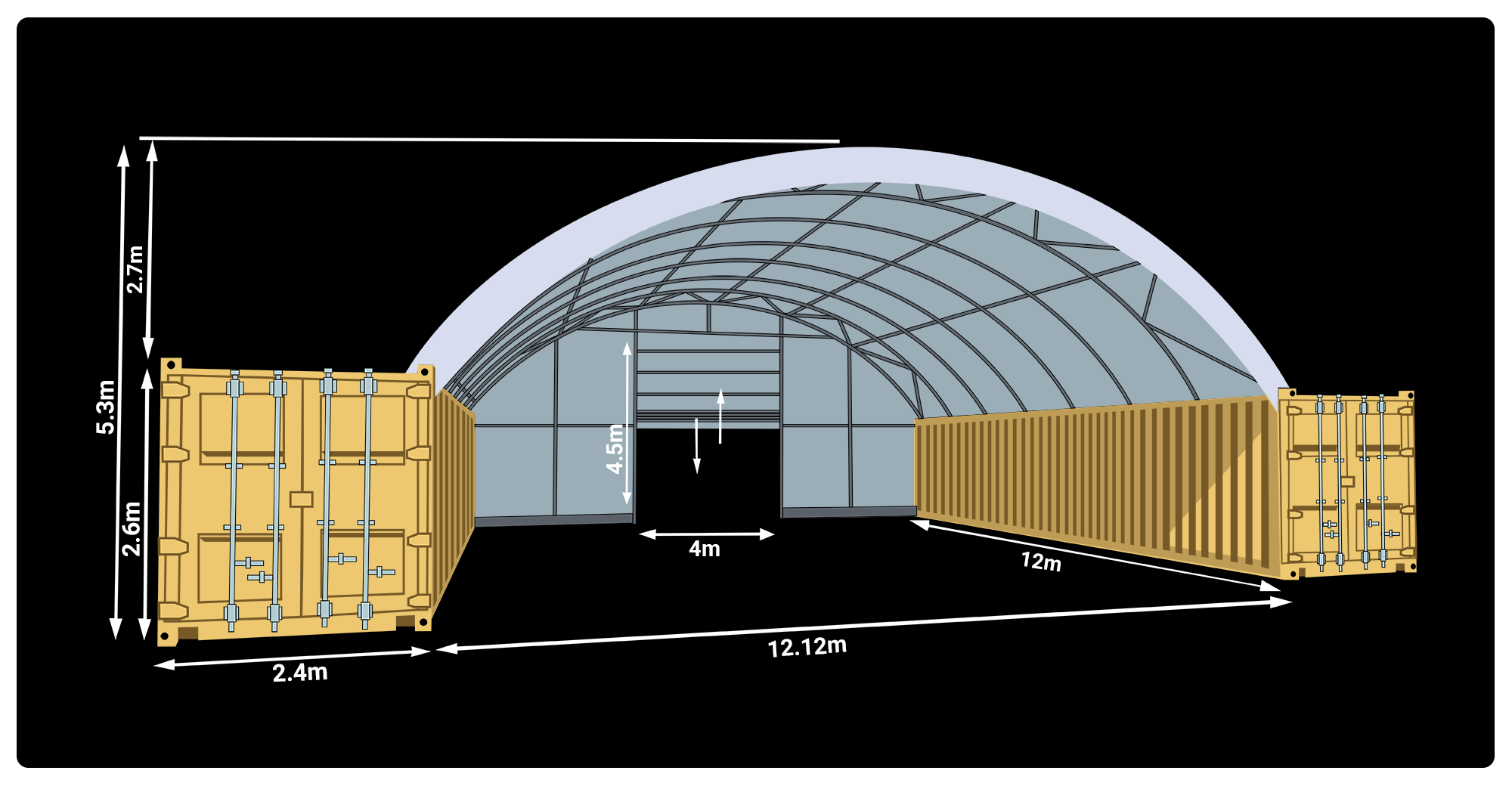 12m x 40ft Tough Shelter