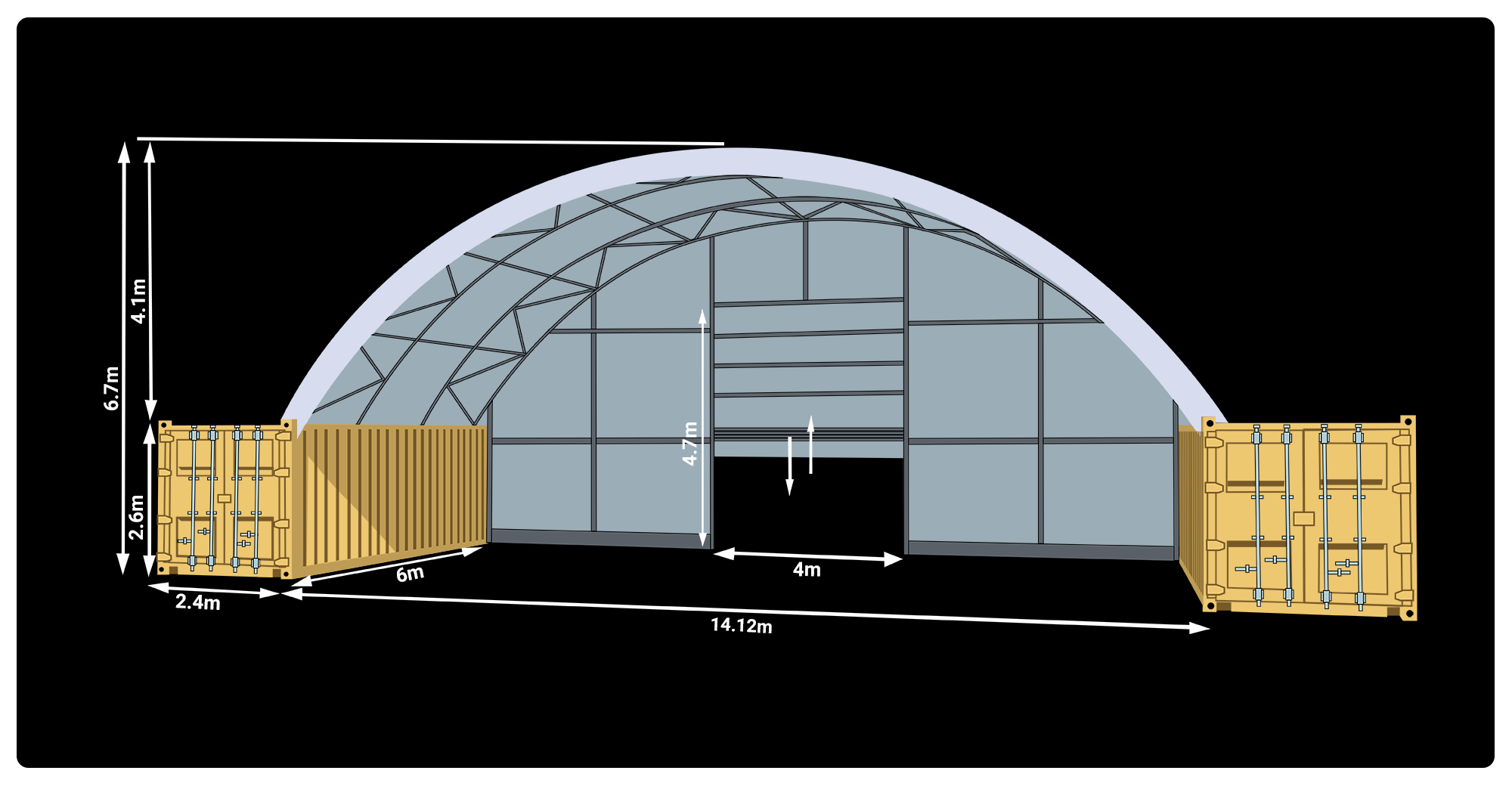 14m x 20ft Tough Shelter