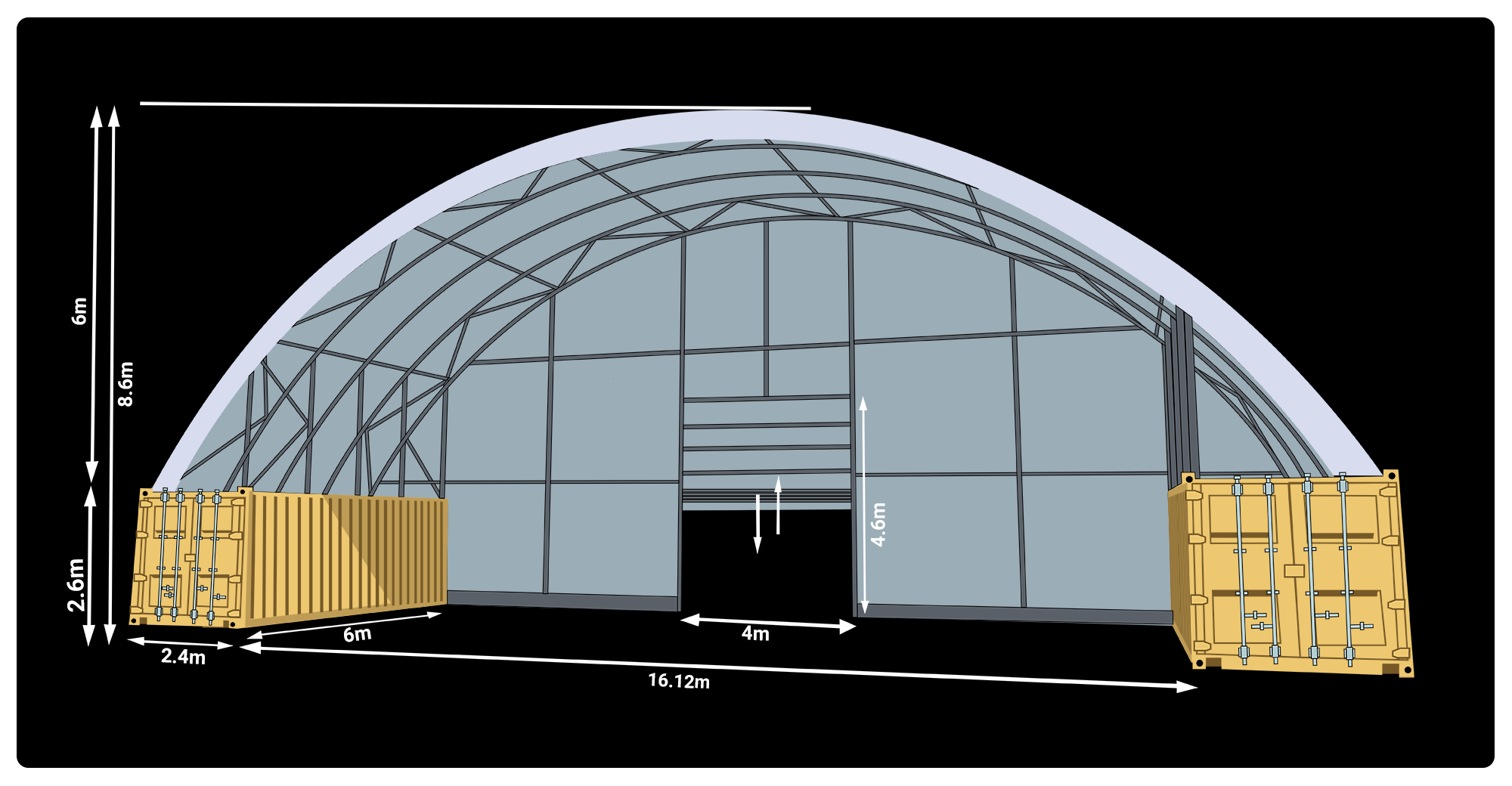 16m x 20ft Jumbo Tough Shelter