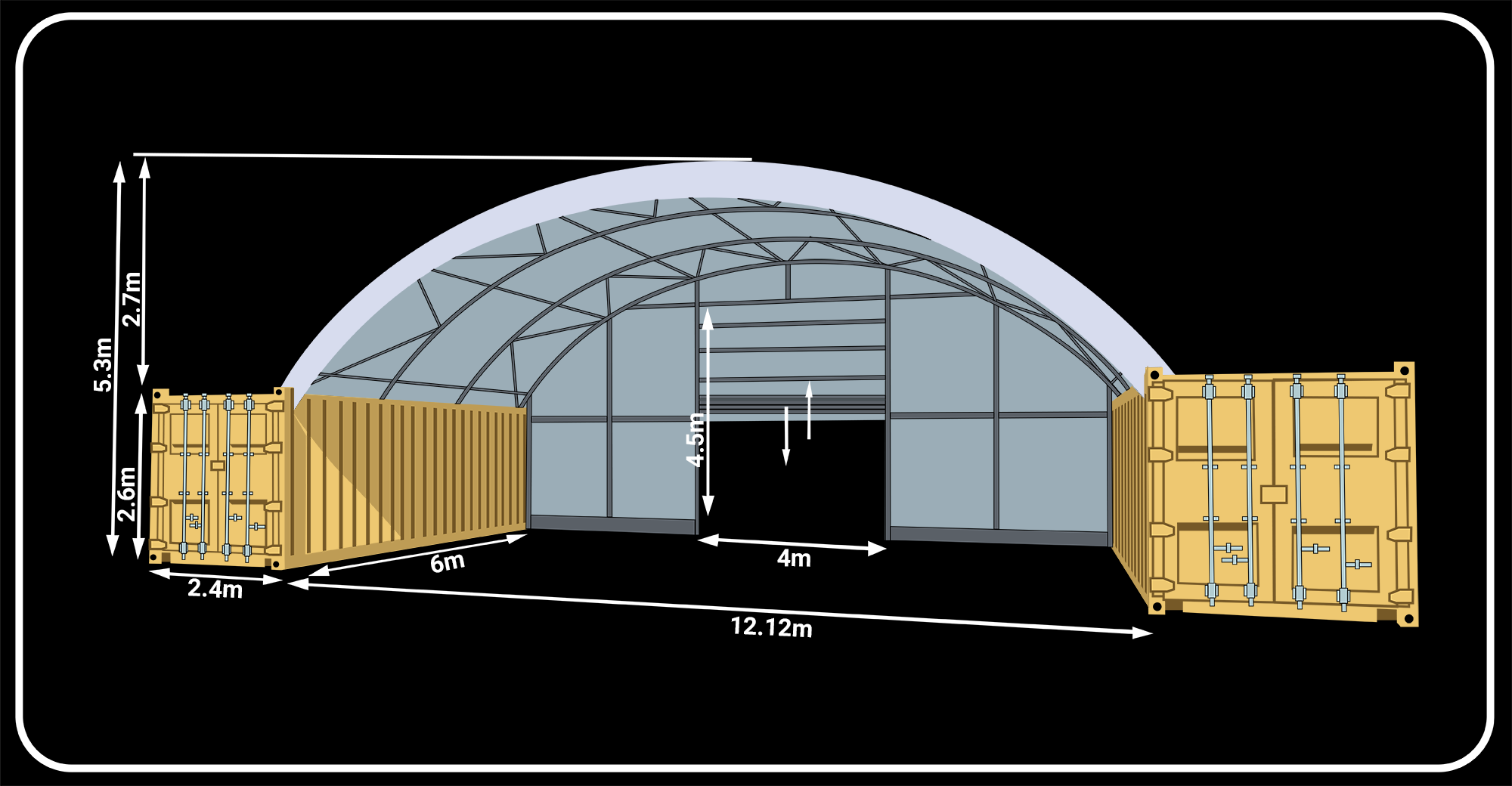 12m x 20ft Tough Shelter