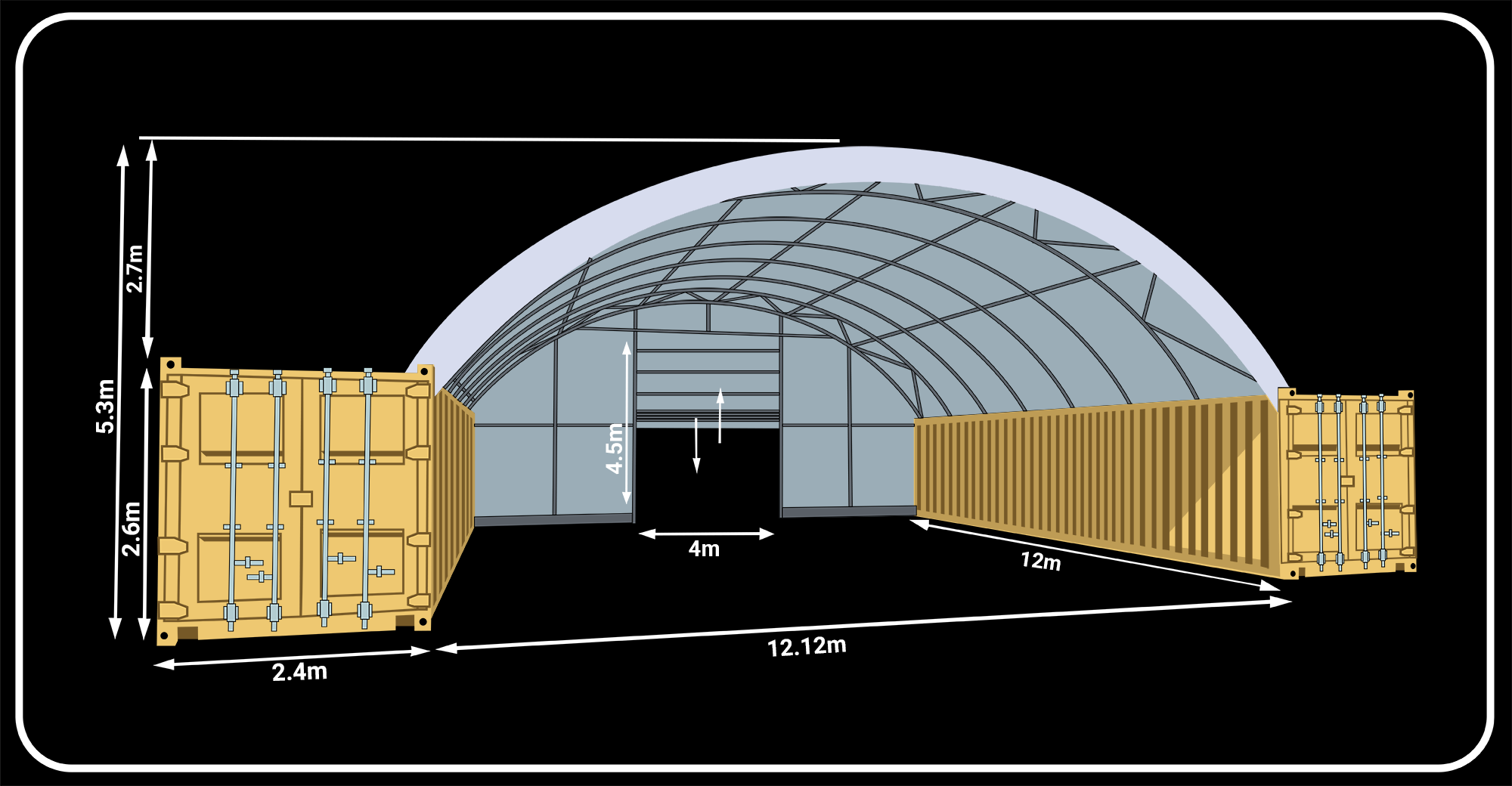 12m x 40ft Tough Shelter