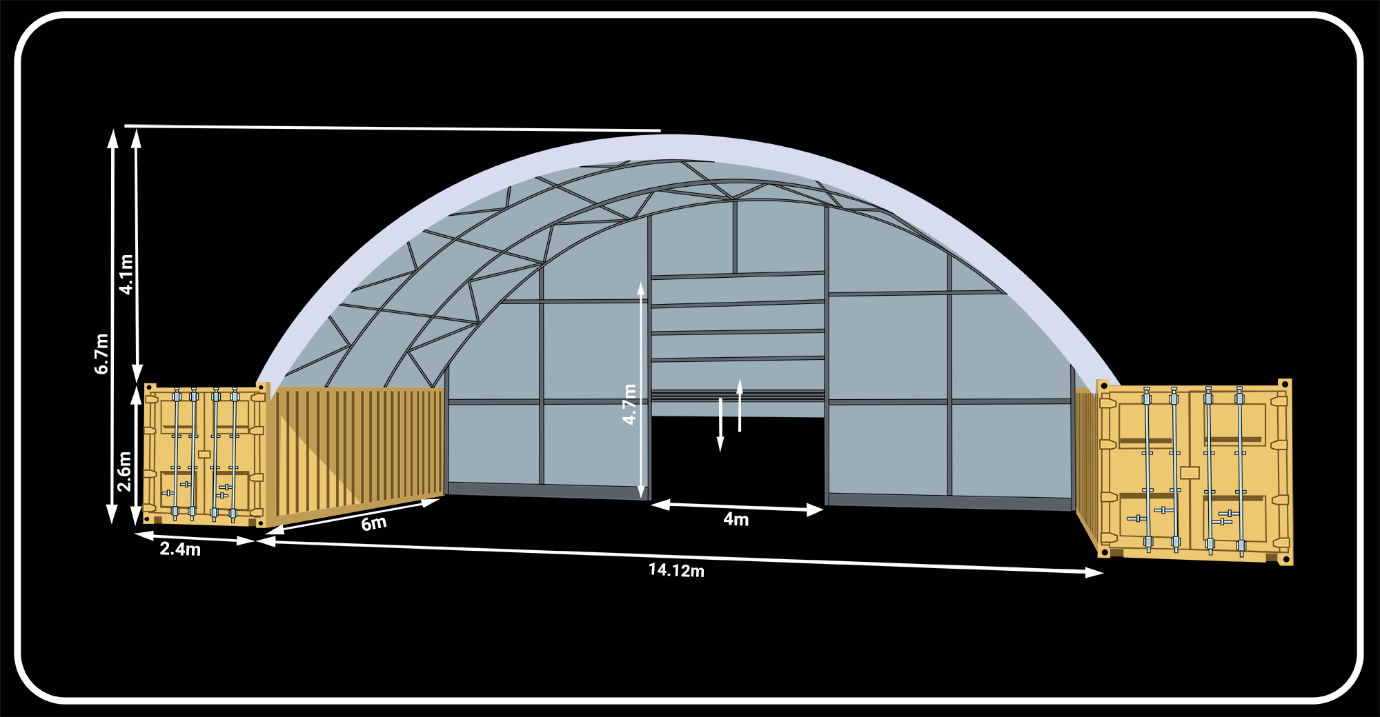 14m x 20ft Tough Shelter