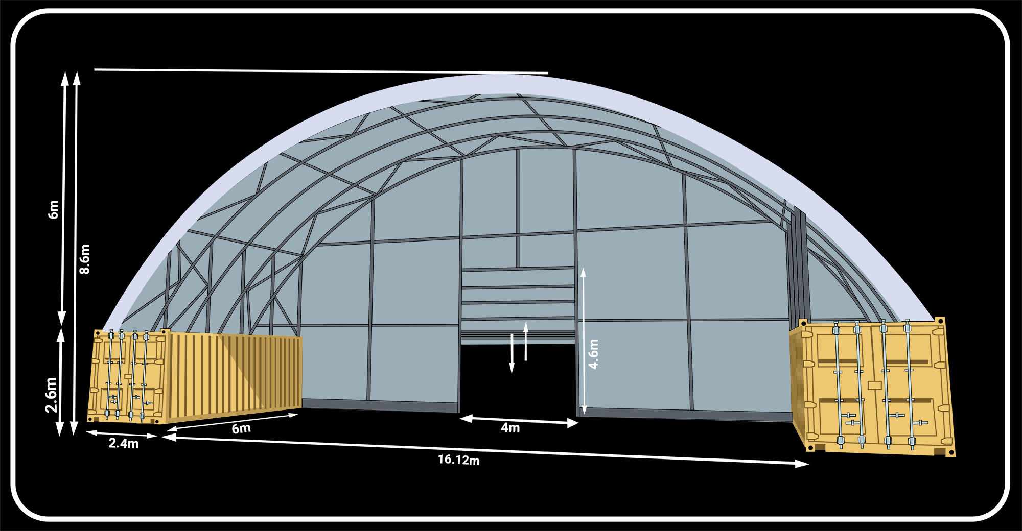 16m x 20ft Jumbo Tough Shelter