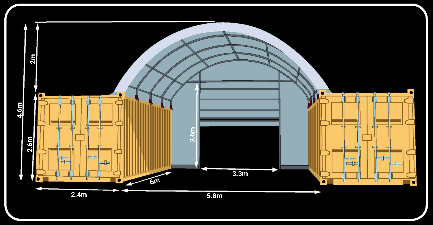 6m x 20ft Tough Shelter