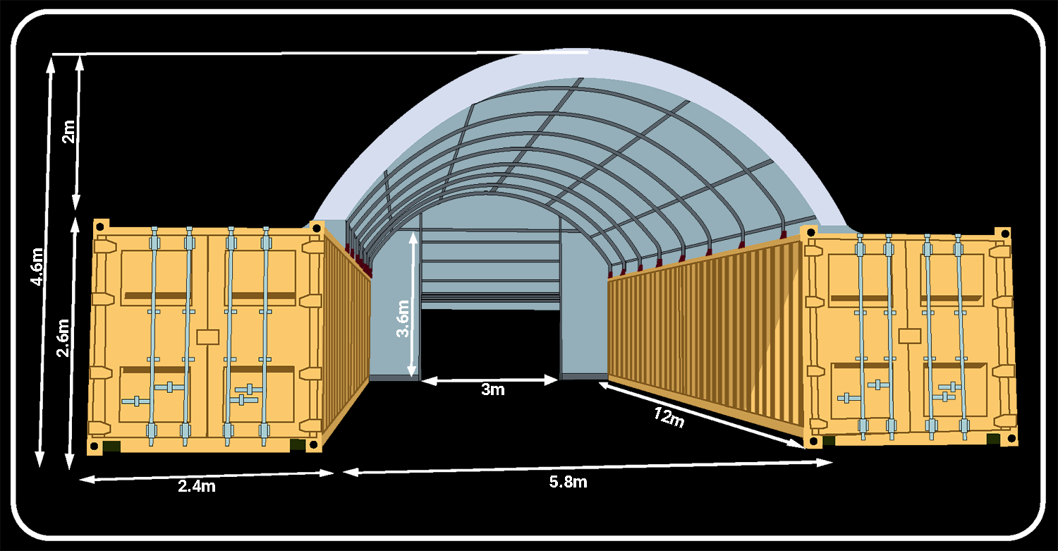 6m x 40ft Tough Shelter