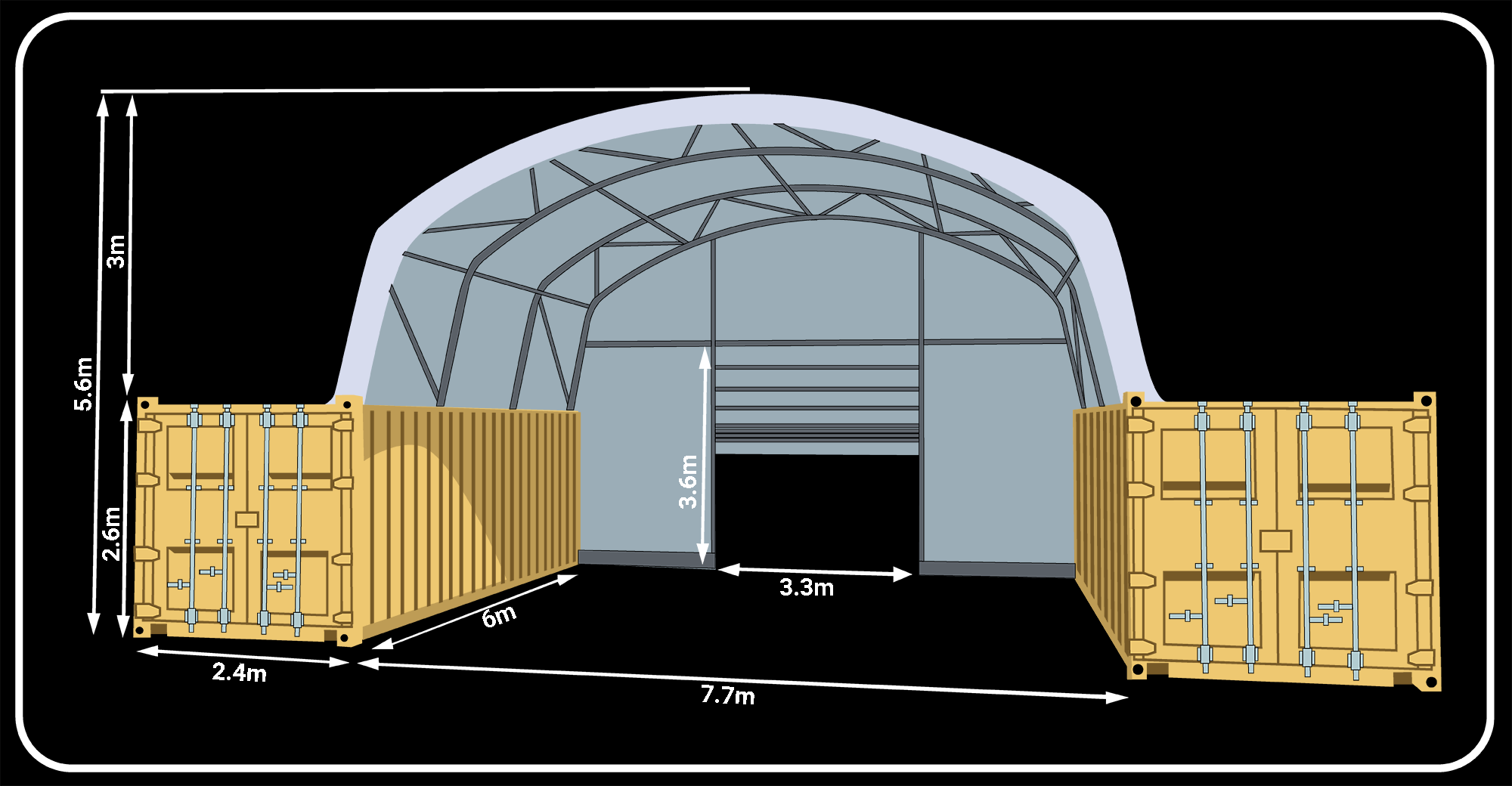 8m x 20ft Tough Shelter