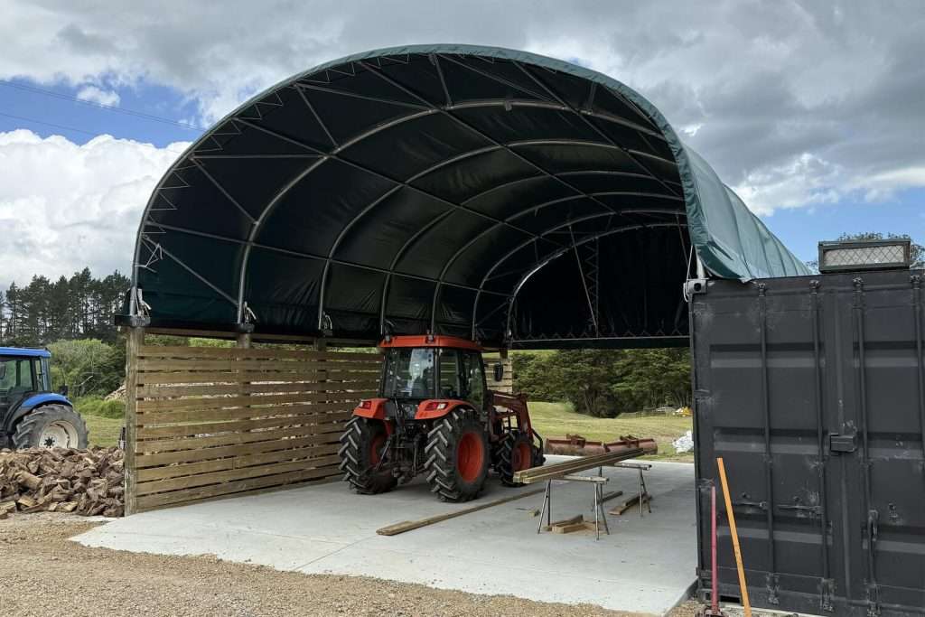 Tough Shelters - Container Shelters and Pole Shelters 2 8m x 12m Container Poles - Kaiwaka, Northland, New Zealand